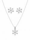 Flora Snow Pendant Set in 925 Sterling Silver