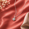 Valentina Pendant – 925 Sterling Silver Heart Halo CZ Pendant for Women