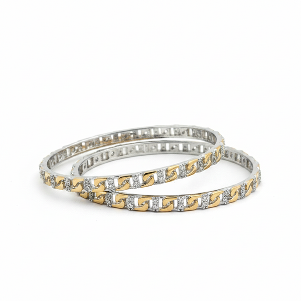 DuoGlow Bangles in 925 Sterling Silver (Set of 2)