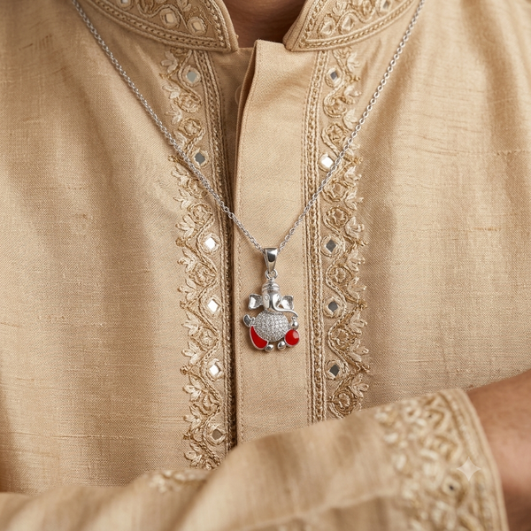 Vinayak- 925 Sterling Silver Ganesha Pendant