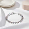 Colorful Ruby Anklet – 925 Sterling Silver Multicolor Gemstone Anklet