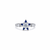 Astra Ring – 925 Sterling Silver Sapphire Floral Halo Ring