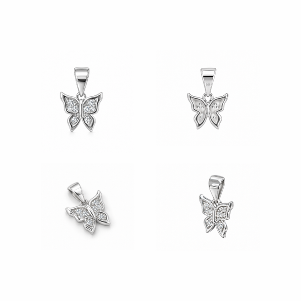 Papillon Pendant – 925 Sterling Silver | Butterfly Necklace