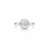 Surya Vritta Ring – 925 Sterling Silver Radiant Halo Ring for Women