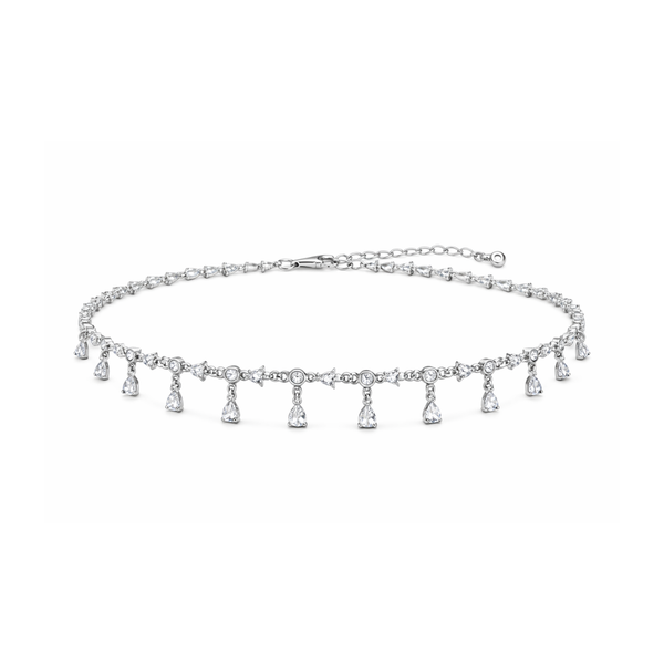 Pear Drop Anklet – 925 Sterling Silver Elegant Teardrop Charm Anklet