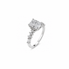 Empress Radiant Solitaire Ring in 925 Sterling Silver