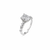 Empress Radiant Solitaire Ring in 925 Sterling Silver