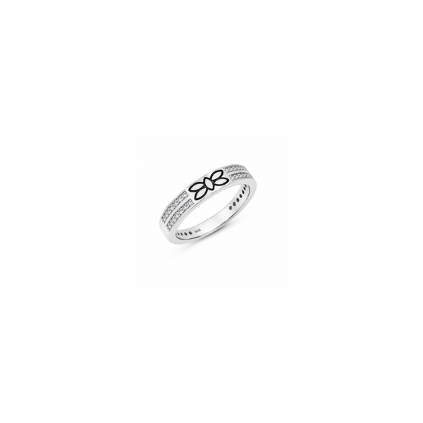 Nova Leaf Butterfly Ring in 925 Sterling Silver