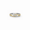Chrono Ring – 925 Sterling Silver Men’s Dual-Tone Statement Ring