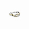Chrono Ring – 925 Sterling Silver Men’s Dual-Tone Statement Ring