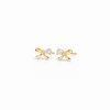 Ribbon Trio Studs – 925 Sterling Silver 3-Pair Rose-Gold Stud Earrings Set