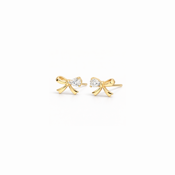 Ribbon Trio Studs – 925 Sterling Silver 3-Pair Rose-Gold Stud Earrings Set