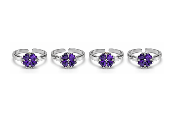 Iris Toe Ring in 925 Sterling Silver