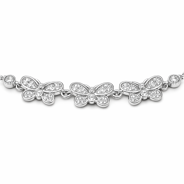 Luna Flutter Butterfly Bracelet in 925 Sterling Silver
