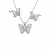 Noa Butterfly Pendant Set in 925 Sterling Silver