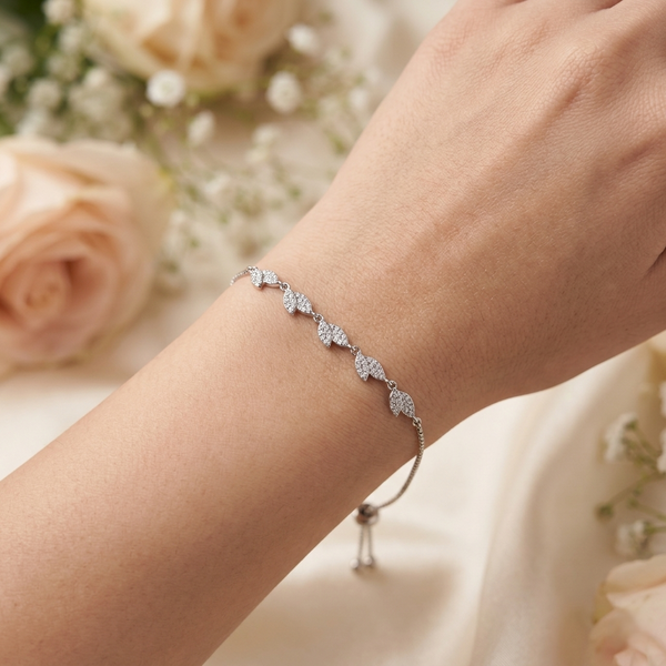 Ivy Leaf Bracelet in 925 Sterling Silver
