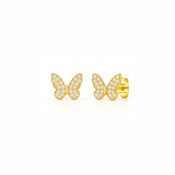 Butterfly Trio Studs – 925 Sterling Silver 3-Pair Earrings Set