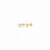 Ribbon Trio Studs – 925 Sterling Silver 3-Pair Rose-Gold Stud Earrings Set