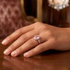 Tara Ring – 925 Sterling Silver Blush Pink Oval Statement Ring