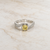 Sia Ring – 925 Sterling Silver Sunshine Yellow Solitaire Accent Ring