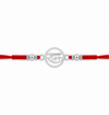 Ram Rakhi – 925 Sterling Silver Ram Symbol Rakhi with CZ Halo
