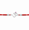 Om Rakhi – 925 Sterling Silver Divine Om Rakhi with Ruby Stone
