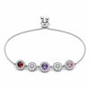 Iris Multicolor Halo Bracelet in 925 Sterling Silver