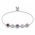 Iris Multicolor Halo Bracelet in 925 Sterling Silver