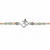 Om Rakhi – 925 Sterling Silver Om Rakhi with Pastel Green & Peach Beads