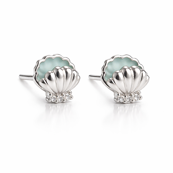 Ocean Trio Studs – 925 Sterling Silver 3-Pair Ocean-Inspired Stud Earrings Set