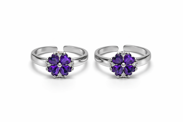 Iris Toe Ring in 925 Sterling Silver