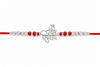Om Namah Shivay Rakhi – 925 Sterling Silver Spiritual Rakhi with Crystal Beads