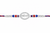 Radhe Radhe Rakhi – 925 Sterling Silver Divine Radhe Radhe Rakhi with Ruby & Royal Blue Crystal Beads