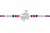 Om Namah Shivay Rakhi – 925 Sterling Silver Spiritual Rakhi with Red & Blue Beads