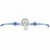 Ganesha Kavach Silver Rakhi – 925 Sterling Silver Evil Eye Rakhi with Sky Blue & Royal Blue Beads