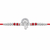 Bal Ganesha Silver Rakhi – 925 Sterling Silver Ganesha Rakhi with Ruby Red Crystal Beads