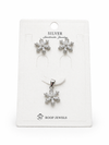 Flora Snow Pendant Set in 925 Sterling Silver