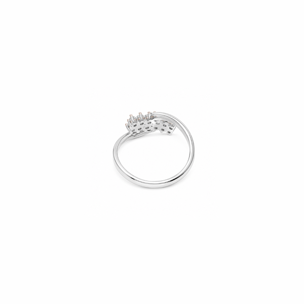 Dia Ring – 925 Sterling Silver Cluster Wrap Ring