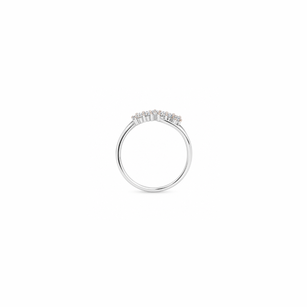 Dia Ring – 925 Sterling Silver Cluster Wrap Ring
