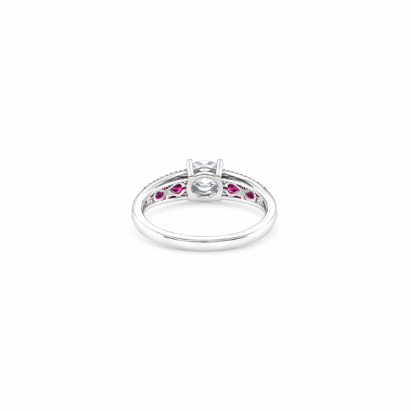 Rhea Ring – 925 Sterling Silver Rosy Marquise Halo Ring
