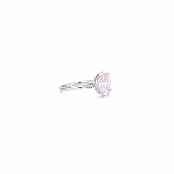Tara Ring – 925 Sterling Silver Blush Pink Oval Statement Ring