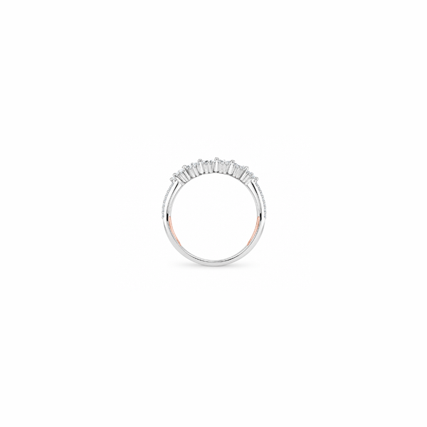 Siya Ring – 925 Sterling Silver Floral Band with CZ Stones