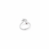 Flora Ring – 925 Sterling Silver Floral Open Ring with Ruby Red Heart CZ