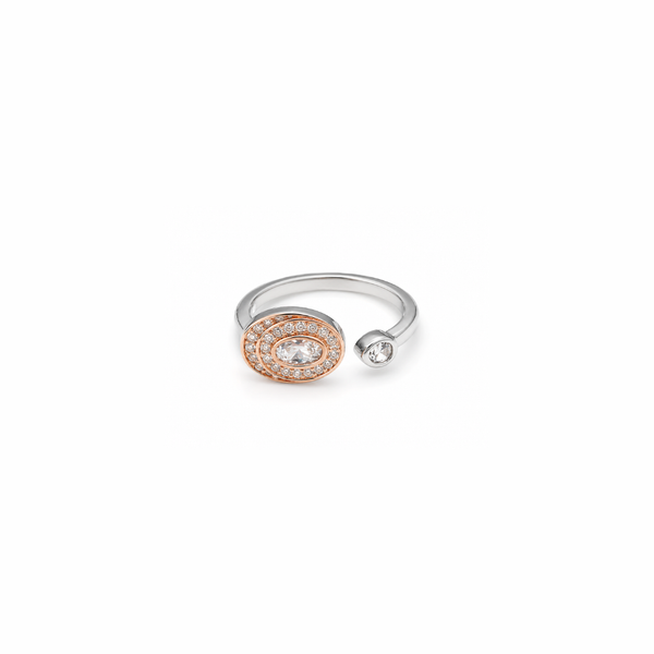 Elia Ring – 925 Sterling Silver Halo Adjustable Ring
