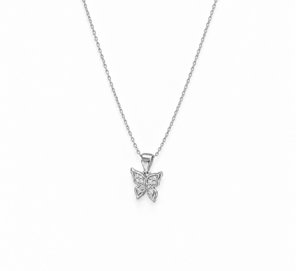 Papillon Pendant – 925 Sterling Silver | Butterfly Necklace