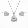 Trine Geometric Pendant Set in 925 Sterling Silver