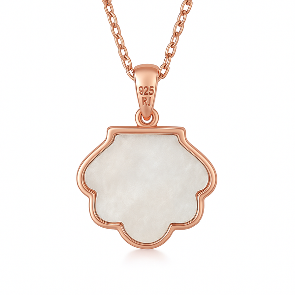 Naria Pendant – 925 Sterling Silver Rose Gold Shell Necklace