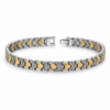 Matrix Bracelet – Premium Silver Dual Tone Geometric Link Bracelet