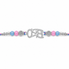 Bro Rakhi – 925 Sterling Silver Letter Rakhi with Pastel Blue & Pink Beads