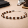 Rudra Shakti Bracelet – 925 Sterling Silver Rudraksha Beaded Bracelet for Men